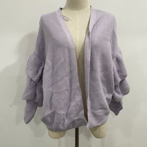 Top shop lavender knit open cardigan
